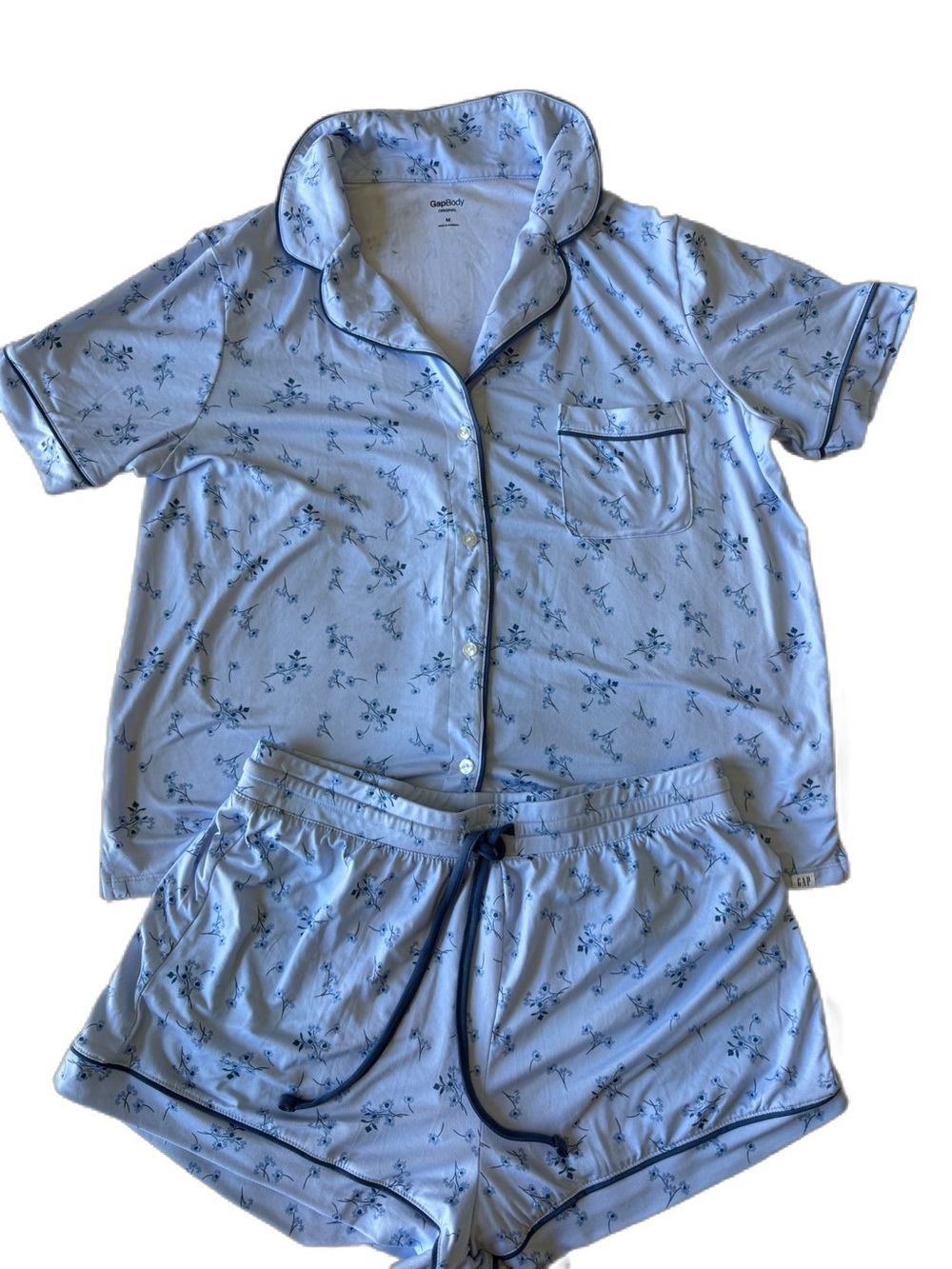 GAP Light Blue Floral Short PJ Set